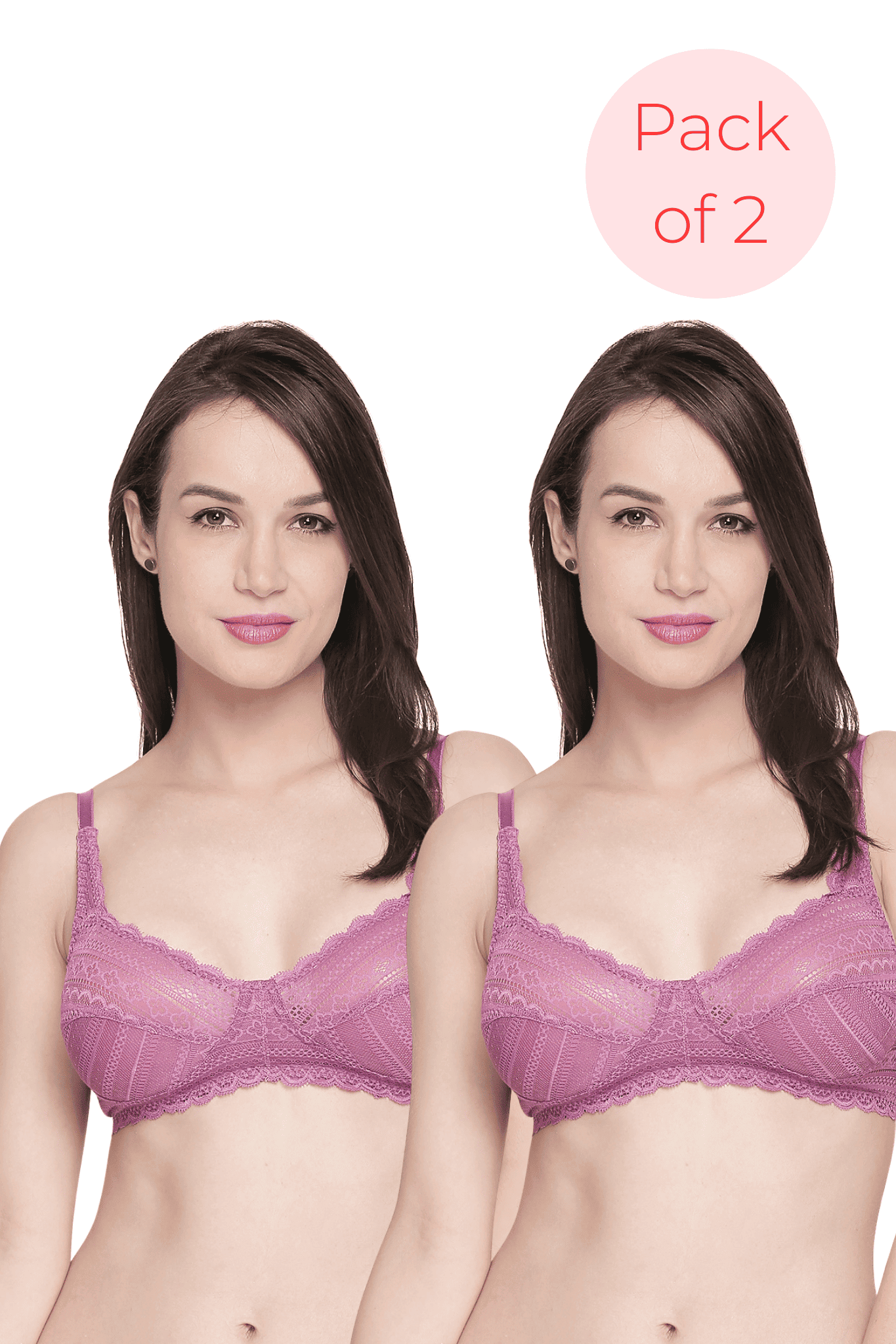 MAXTOUCH | Non Padded Lace Bra (COMBO)