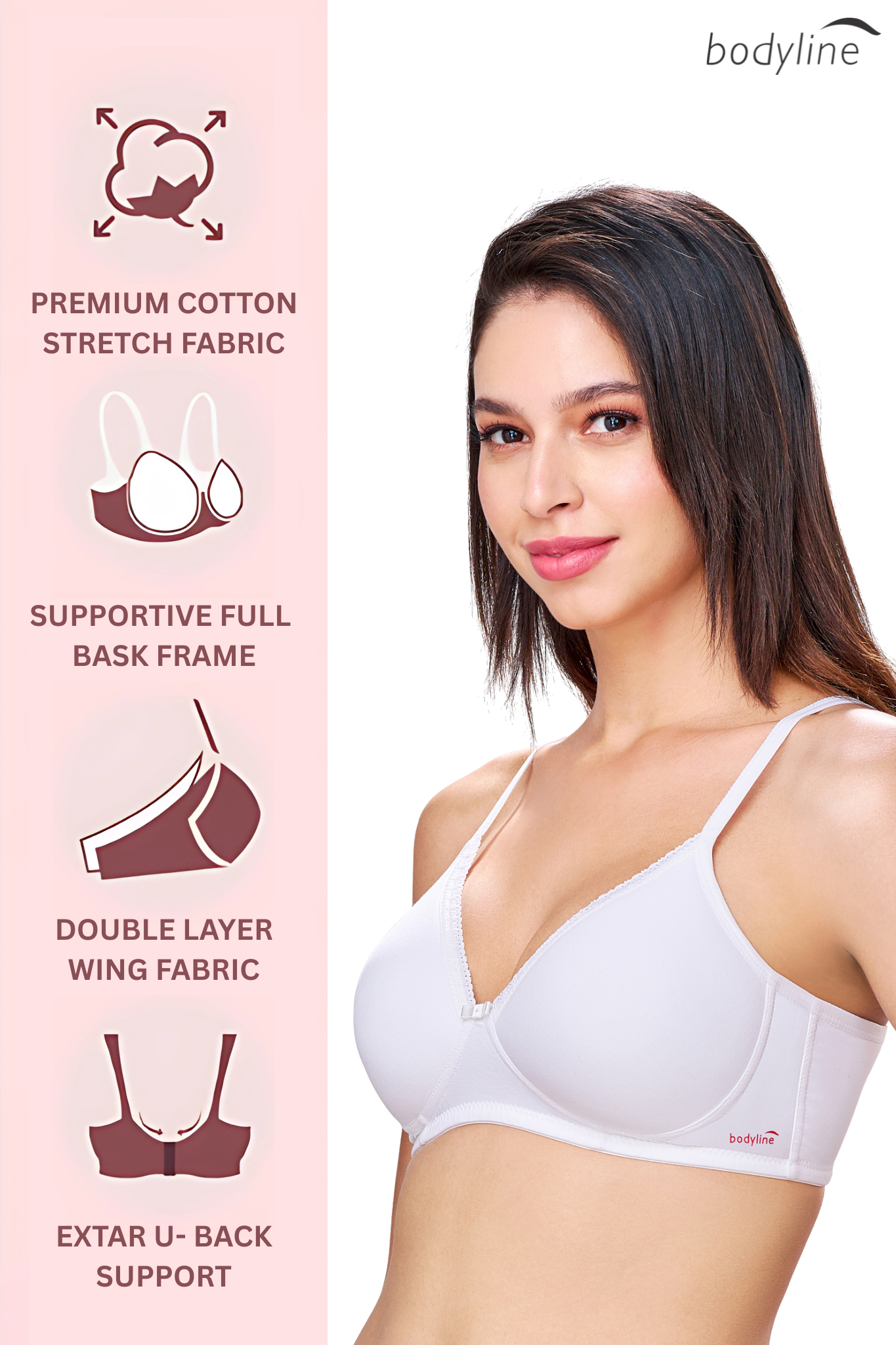 BETH | Seamless Cotton Comfort – Padded, Non-Wired T-Shirt Bra