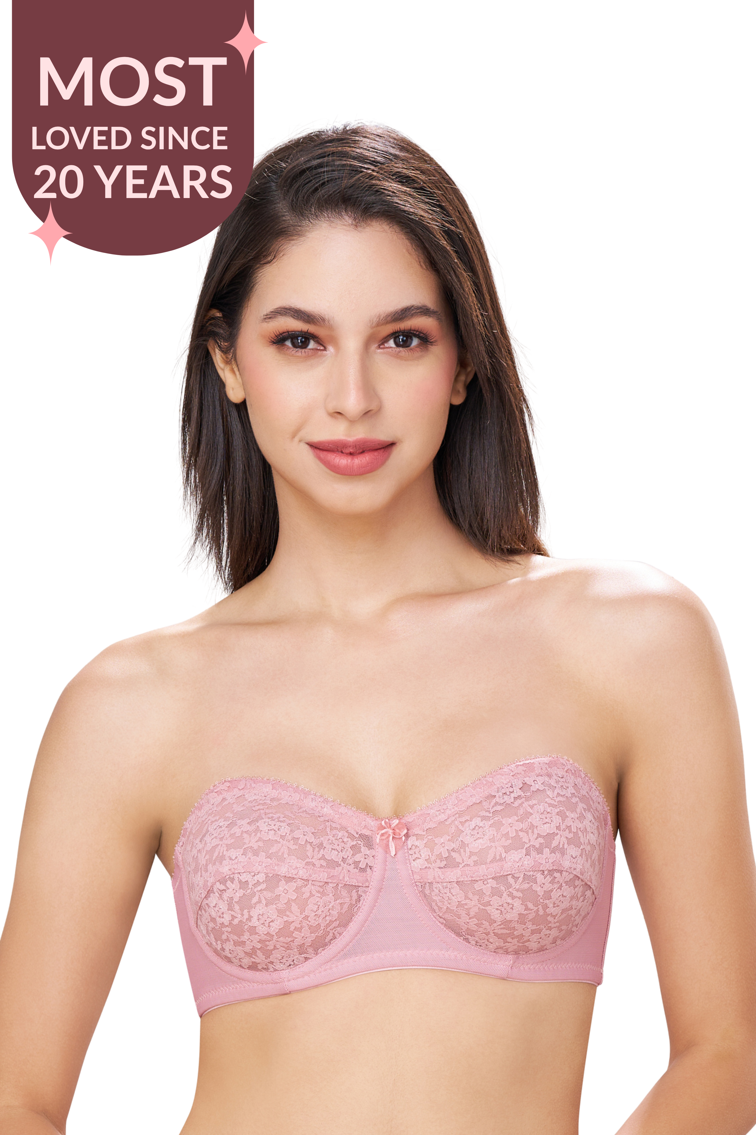 CITRA | Breathable Lace Strapless Bra – Wired, Multiway Straps